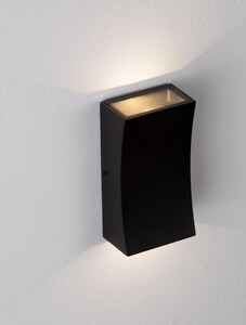 Outdoor wall light BOXY Black H 12 cm 5
