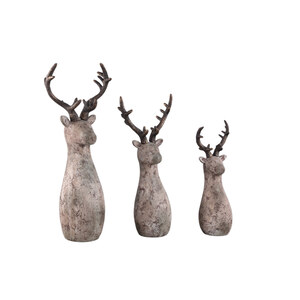 Rosalio hellbraune Zement-Rentierfigur L 5