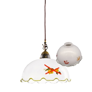 Hängeleuchte NONNA, Altmessing D 30 cm, Höhe 103 cm, min. Höhe 36 cm, max. Höhe 26 cm, 1 flg., E27, 75 W
