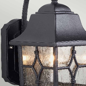 Kent 1 Light Wall Lantern - Black 2