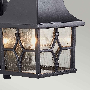Kent 1 Light Wall Lantern - Black 4
