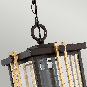 Goldenrod 1 Light Medium Lanterna a catena - Bronzo western 2