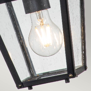 Huntersfield 1 Light Small Chain Lantern - Black 2