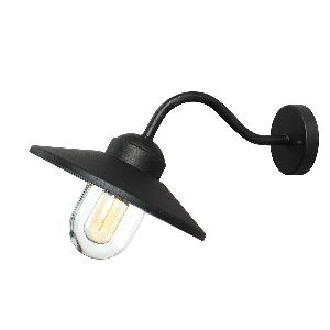 Klampenborg 1 Light Wall Lantern - Black 1