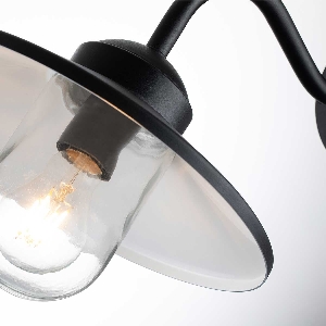 Klampenborg 1 Light Wall Lantern with PIR - Black 2