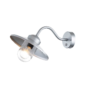 Klampenborg 1 Light Wall Lantern with PIR - Silver 1