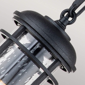 Lighthouse 1 Light Small Chain Lantern - Textured Black 2