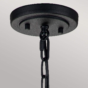 Lighthouse 1 Light Small Chain Lantern - Textured Black 3