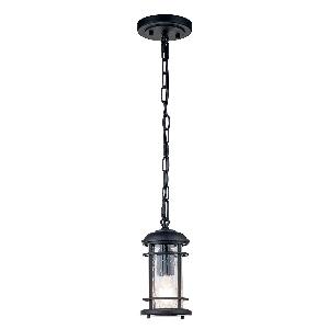 Lighthouse 1 Light Small Chain Lantern - Textured Black