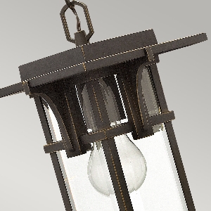 Manhattan 1 Light Chain Lantern - Oil Rubbed Bronze 2