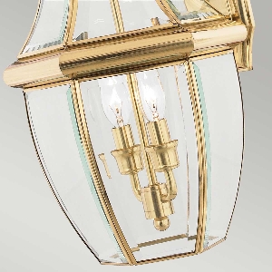Newbury 2 Light Large Wall Lantern - Lacquered Polished Brass 3
