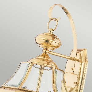 Newbury 2 Light Large Wall Lantern - Lacquered Polished Brass 4