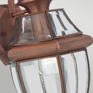 Newbury 1 Light Medium Wall Lantern - Lacquered Aged Copper 3