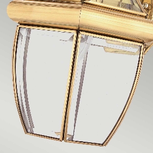 Newbury 1 Light Medium Wall Lantern - Lacquered Polished Brass 4