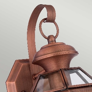 Newbury 1 Light Small Wall Lantern - Lacquered Aged Copper 2