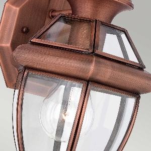 Newbury 1 Light Small Wall Lantern - Lacquered Aged Copper 3