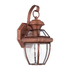 Newbury 1 Light Small Wall Lantern - Lacquered Aged Copper 1