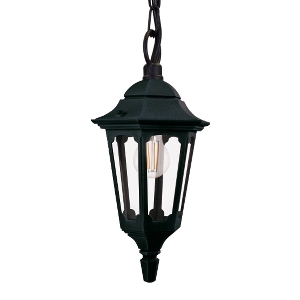 Parish 1 Light Kettenlaterne - Schwarz
