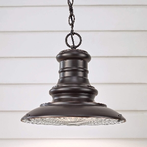 Redding Station 1 Light Medium Chain Lantern - Restoration Bronze 2
