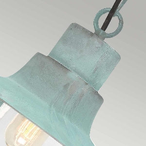 Sheldon 1 Light Chain Lantern - Verdigris 2