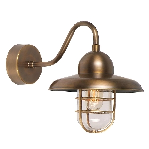Somerton 1 Light Wall Lantern - Aged Brass 5