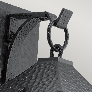 Springfield 1 Light Medium Wall Lantern - Distressed Black 3