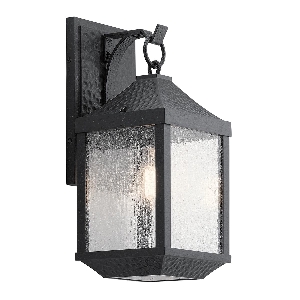 Springfield 1 Light Medium Wall Lantern - Distressed Black 1