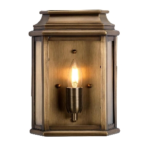 St Martins 1 Light Wall Lantern - Aged Brass 1