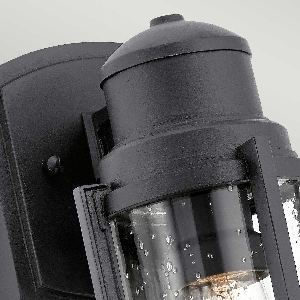 Suri 1 light small wall lantern - Black textured 2