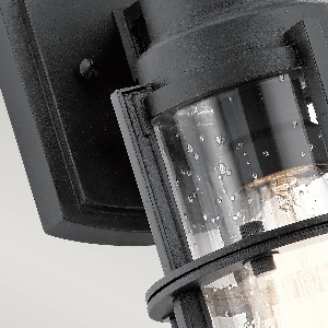 Suri 1 light small wall lantern - Black textured 4