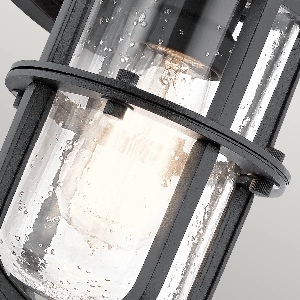 Suri 1 light small wall lantern - Black textured 5