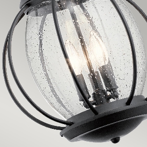 Vandalia 3 Light Large Chain Laterne - Schwarz strukturiert 2