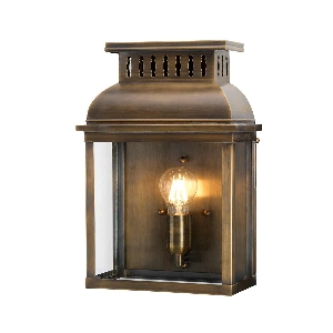 Westminster 1 Light Wall Lantern - Aged Brass 1
