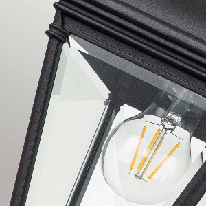 Bayview 1 Light Medium Chain Lantern - Black 2