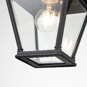 Bayview 1 Light Medium Chain Lantern - Black 7