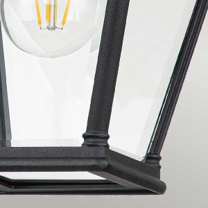 Bayview 1 Light Medium Chain Lantern - Black 4