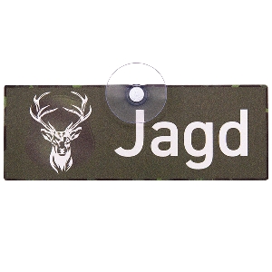 Schild mit Saugnapf