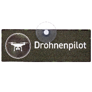 Schild mit Saugnapf