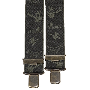 Hosenträger Jacquard Wildmotive oliv