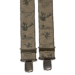 Hosenträger Jacquard Wildmotive beige